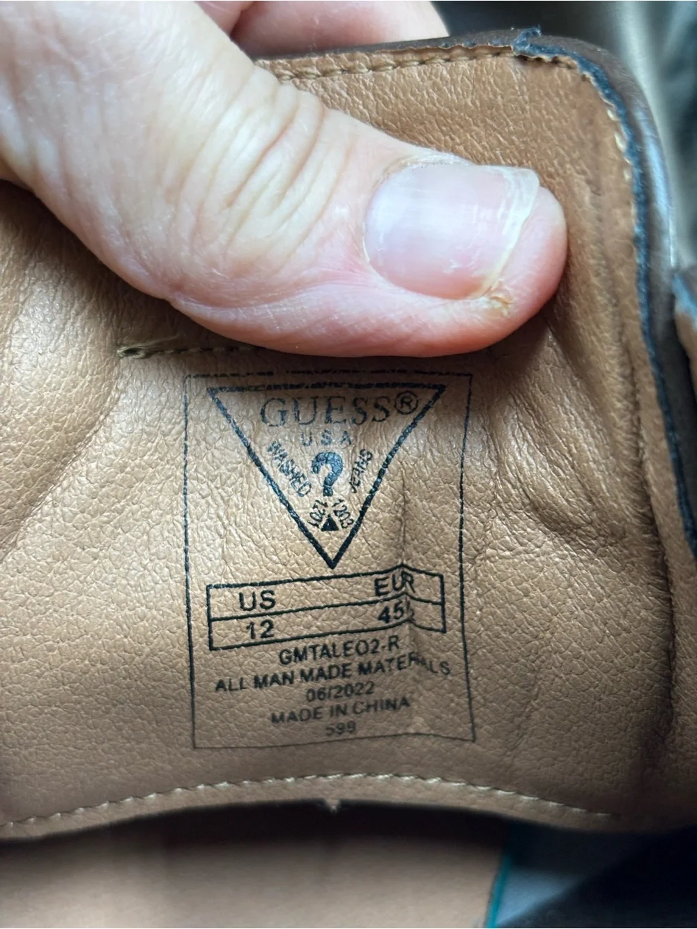Guess Men's Joey Casual Chukka Ankle Boots Brown Faux Leather Size 12